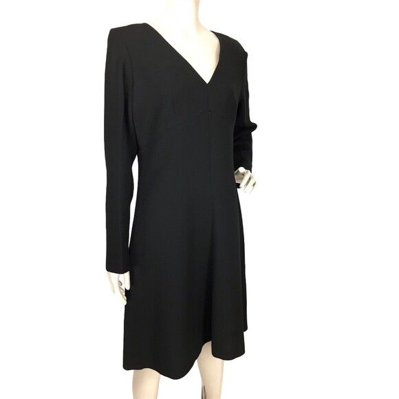 Yves Saint Laurent Dresses & Skirts - Vintage Yves Saint Laurent Black 100% Wool Darted Bust Sheath Dress Size 10 NWT
